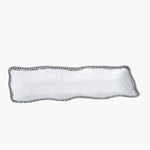 silver beaded serving tray