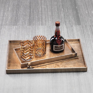 Antique Gold and Silver Rectangle Tray