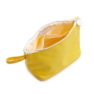 Skipper Coated Canvas Cosmetic Bag - Daffodil