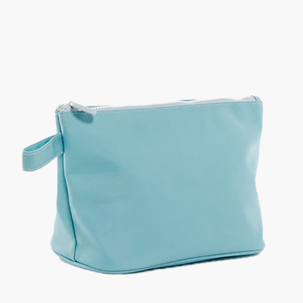 Skipper Coated Canvas Cosmetic Bag - Lake Blue