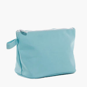 Skipper Coated Canvas Cosmetic Bag - Lake Blue