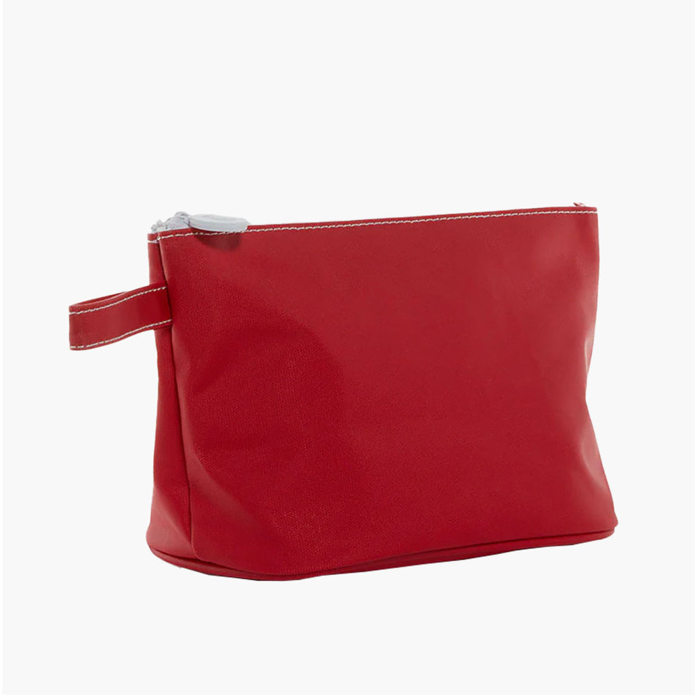 Skipper Coated Canvas Cosmetic Bag - Red