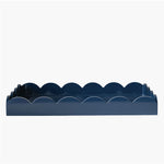 Lacquered Scalloped Tray with Handles