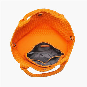 Medium Woven Tote - Orange