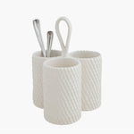 Woven Stoneware Utensil  Holder