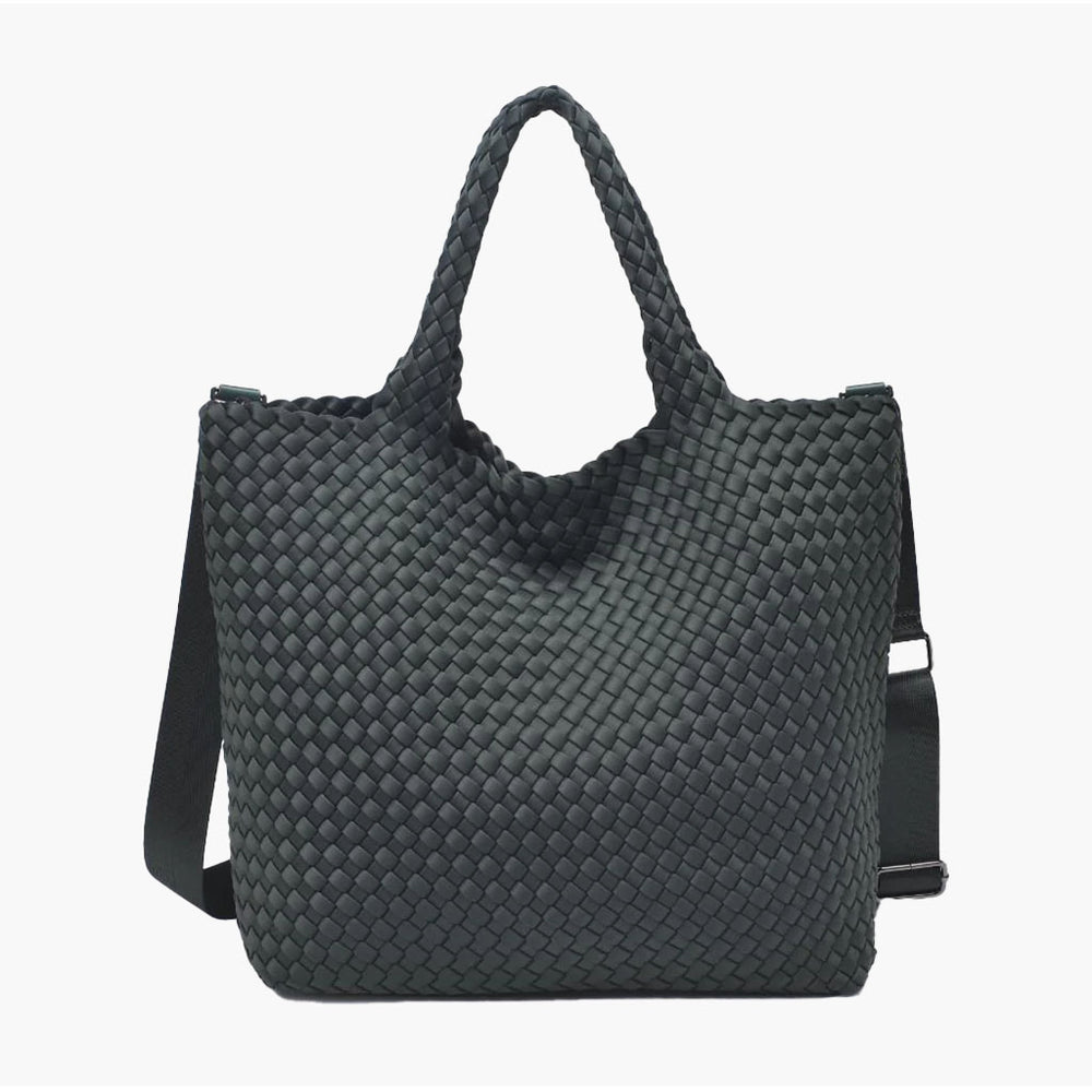 Medium Woven Tote - Olive
