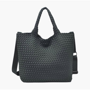 Medium Woven Tote - Olive