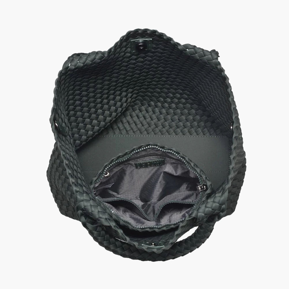 Medium Woven Tote - Olive
