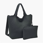 Medium Woven Tote - Olive