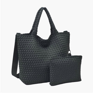 Medium Woven Tote - Olive