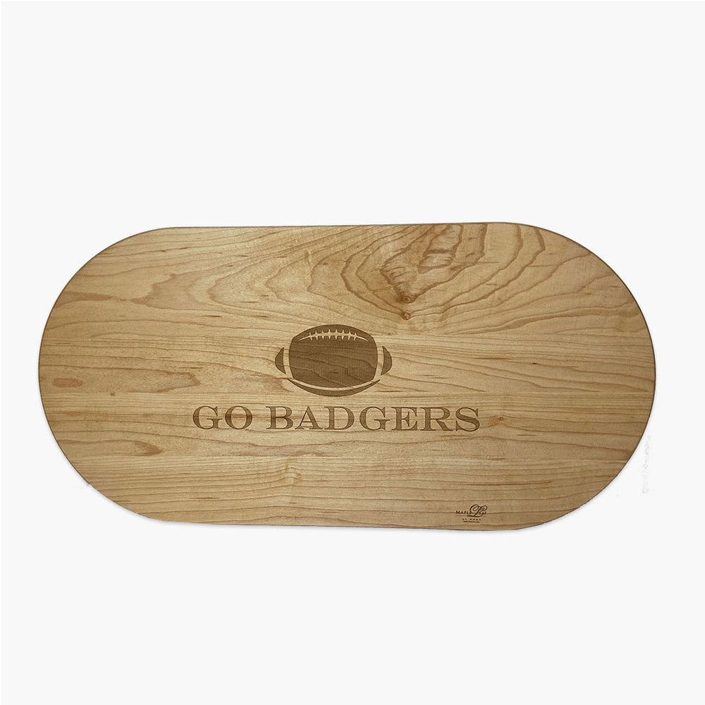 game day party board, serving board, personalized maple board, super bowl party board, college party board