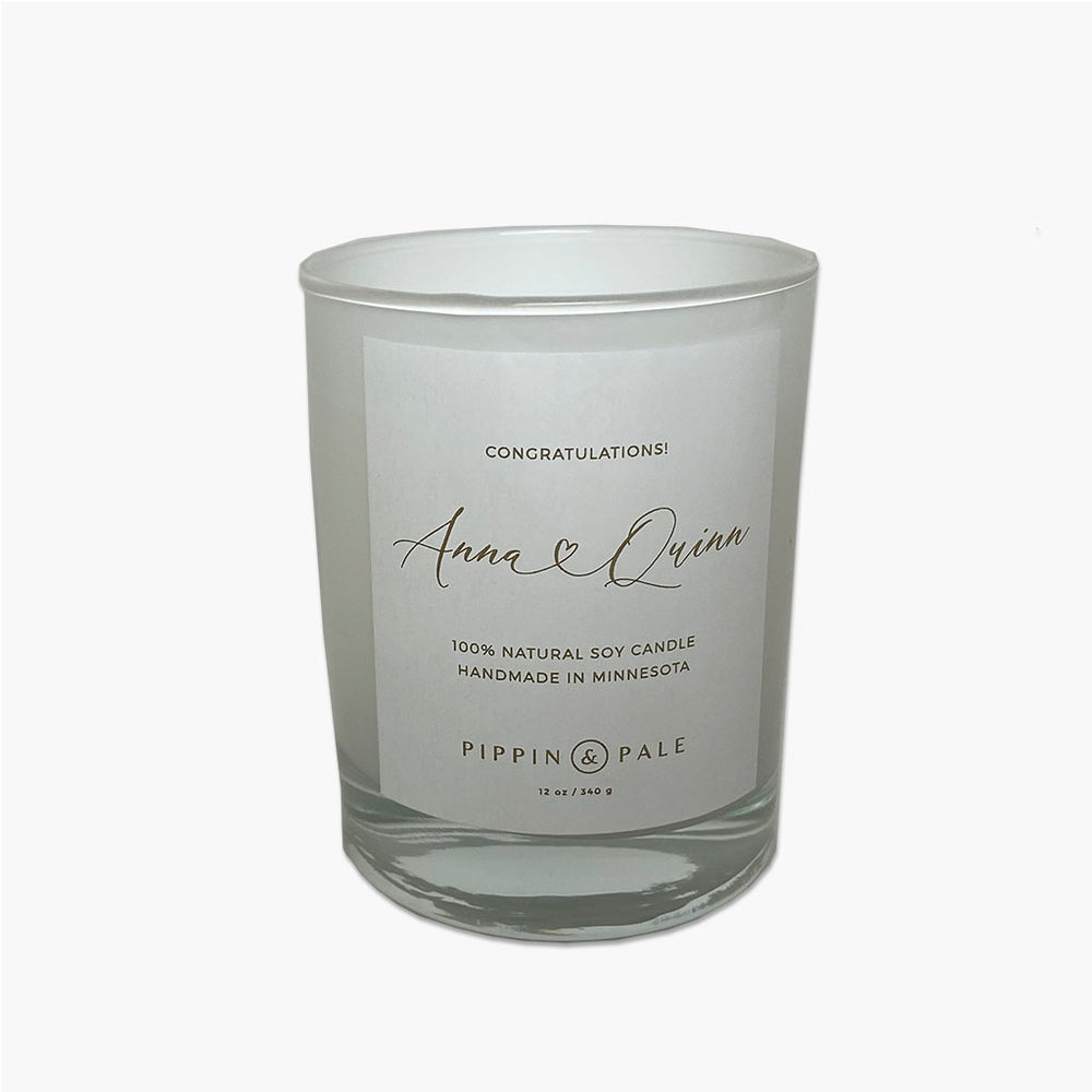 Personalized Engagement Candle
