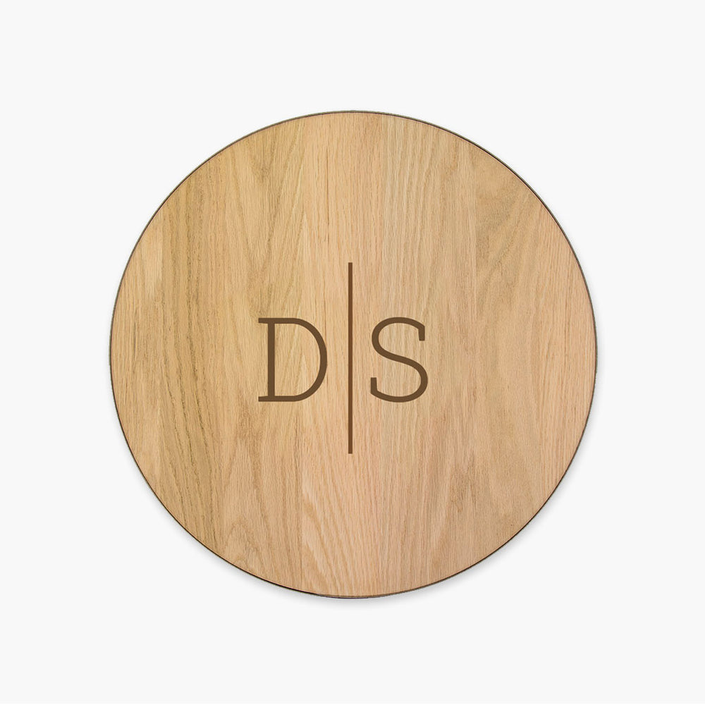 Personalized Oak Wine Barrel Lazy Susan