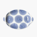 Iris Blue Burst Small Handle Platter