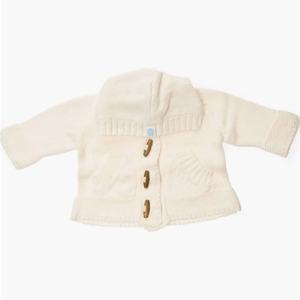 knit baby hoodie, knit baby sweater, baby clothes, baby sweater, baby gift, cozy baby sweater, ivory baby sweater