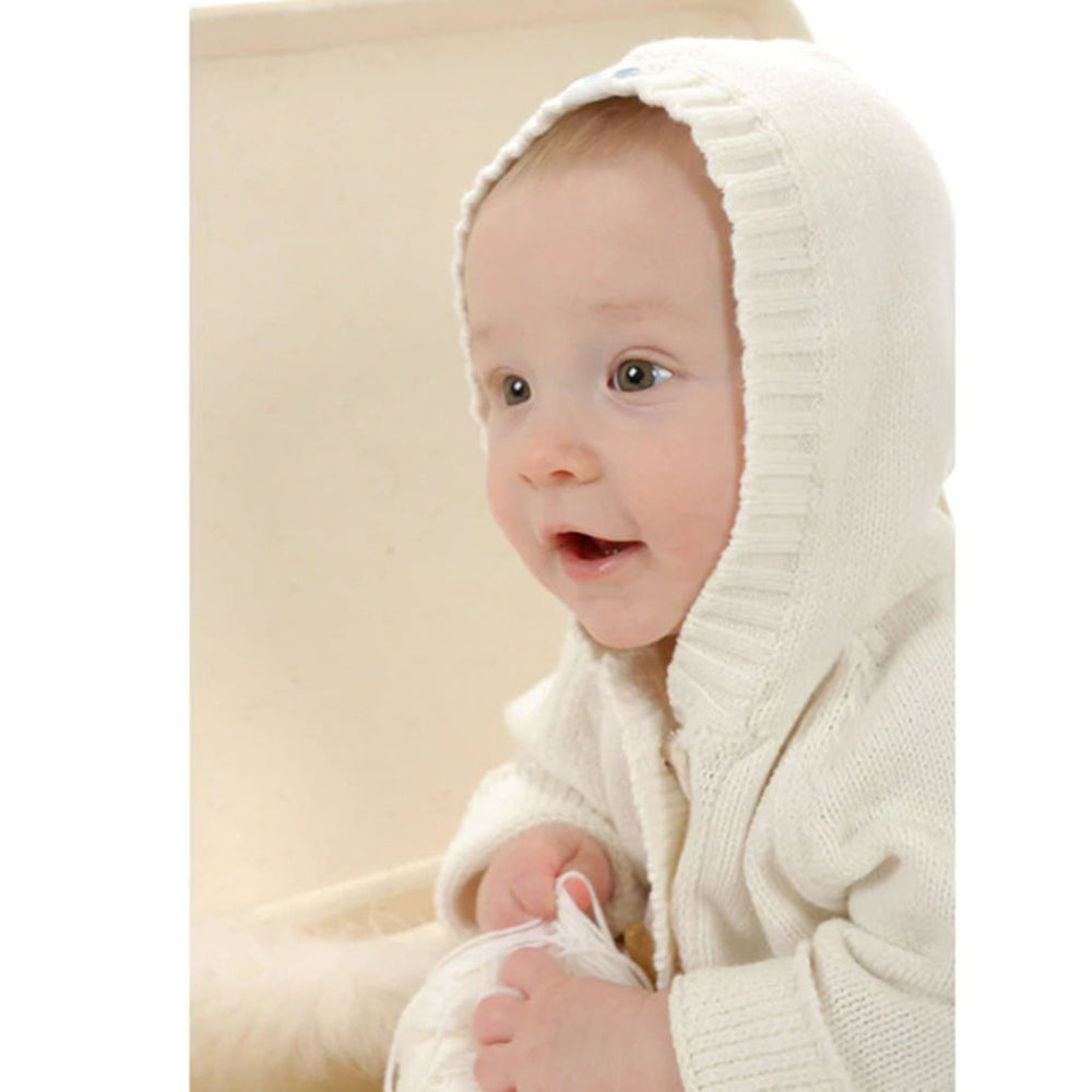 knit baby hoodie, knit baby sweater, baby clothes, baby sweater, baby gift, cozy baby sweater, ivory baby sweater