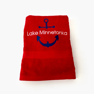 Personalized Anchor Towel