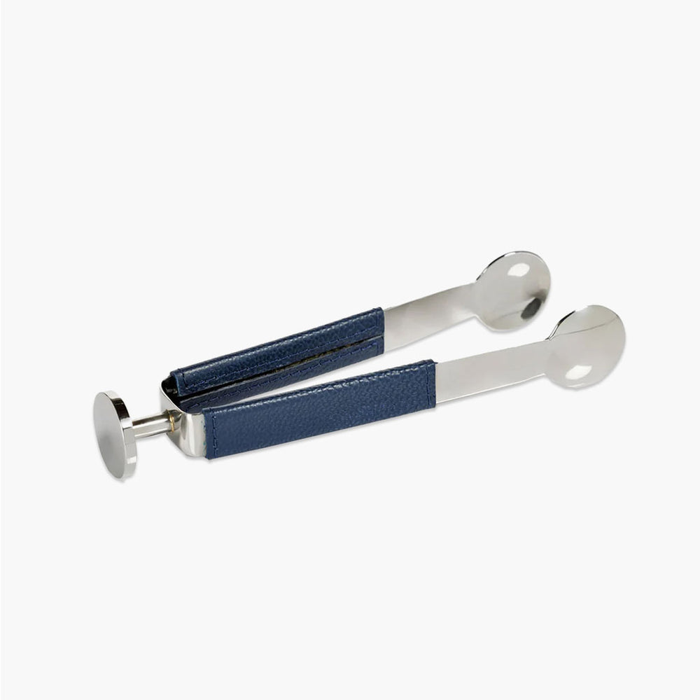 Nickle & Leather Ice Tongs