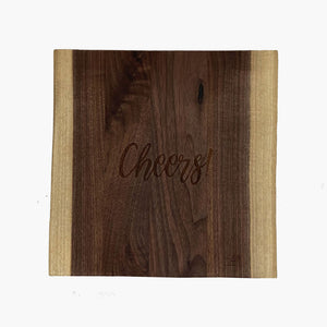 12 x 12 Inch Square Live Edge