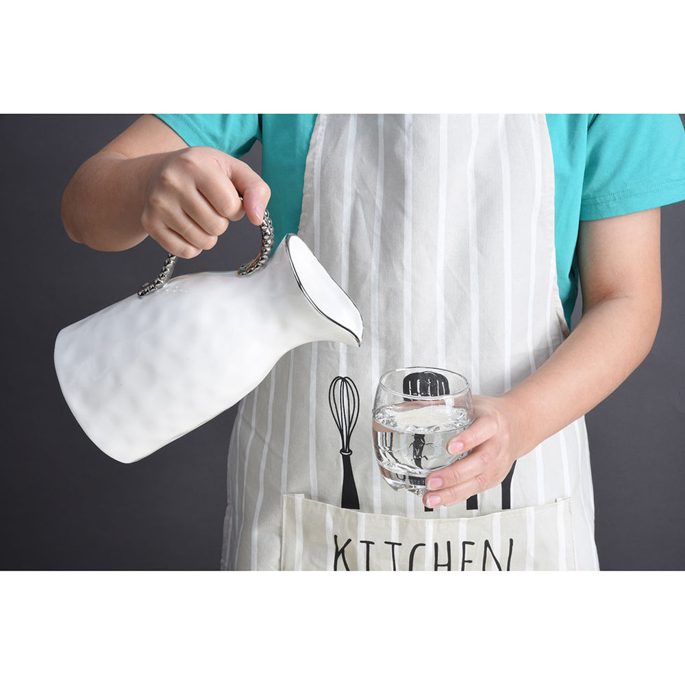 Silver Accented Water Pitcher