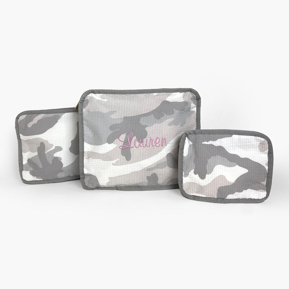 Stacking Travel Set - Snow Camo Print