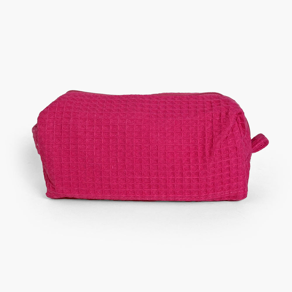 Personalized Waffle Weave Cosmetic Bag