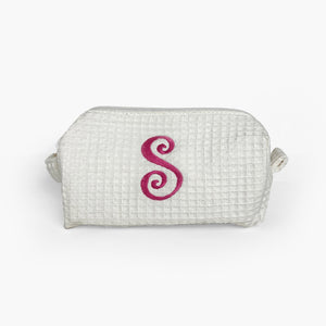 Personalized Waffle Weave Cosmetic Bag