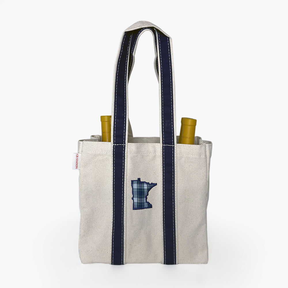 Wine Tote with Appliqued State Icon