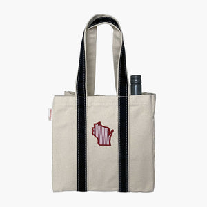 Wine Tote with Appliqued State Icon